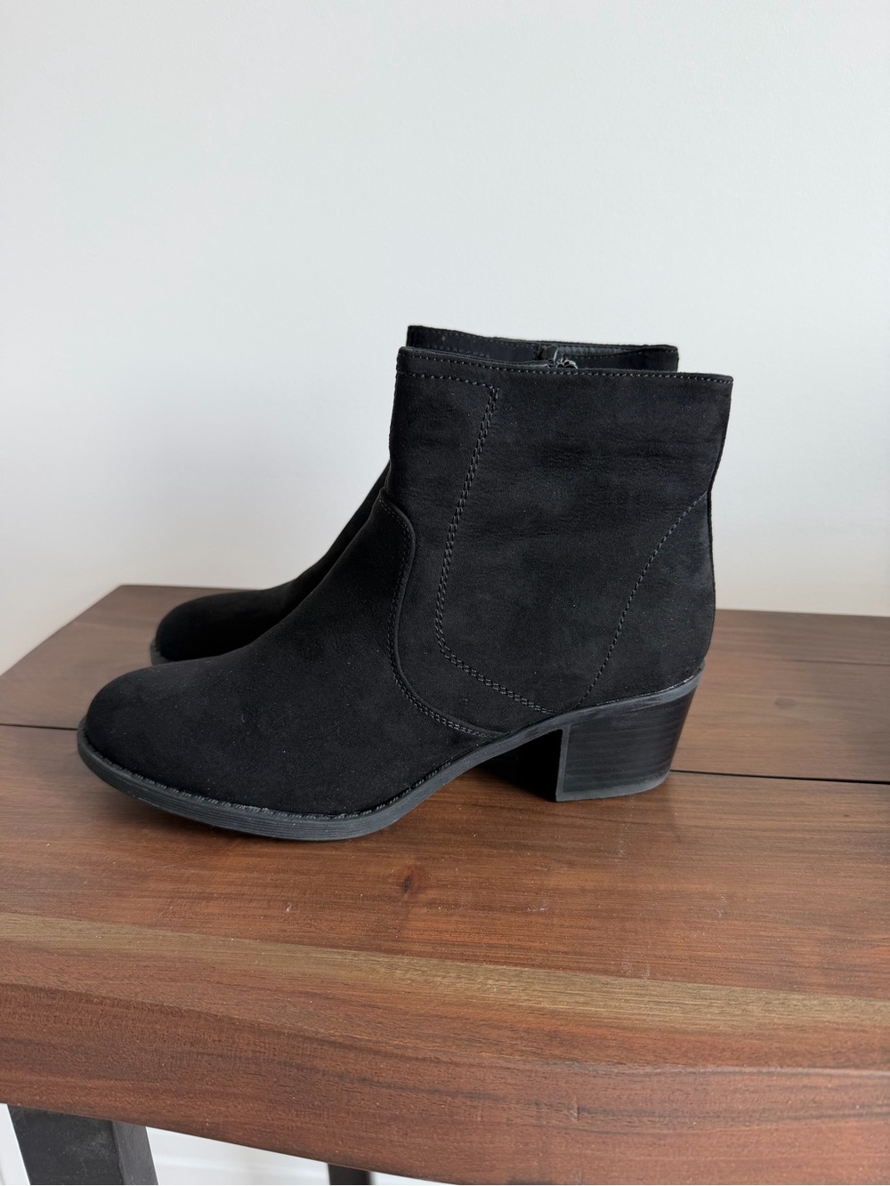 Ruff Hewn Black Suede Ankle Booties